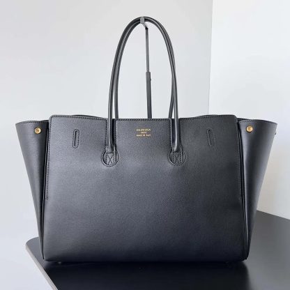 Balenciaga Women Bel Air Medium Carry All Bag in Black Smooth Calfskin 8054812ABAV1000 - 图片 3