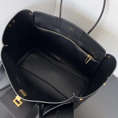 Balenciaga Women Bel Air Medium Carry All Bag in Black Smooth Calfskin 8054812ABAV1000 - 图片 9