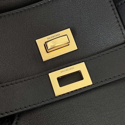 Balenciaga Women Bel Air Medium Carry All Bag in Black Smooth Calfskin 8054812ABAV1000 - 图片 4