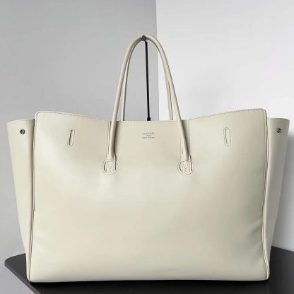 Balenciaga Women Bel Air Medium Carry All Bag in Soya Smooth Calfskin 8054812ABAW9723 - 图片 3
