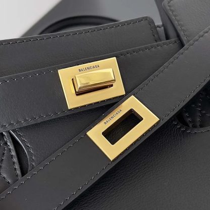 Balenciaga Women Bel Air Small Carry All Bag in Black Smooth Calfskin-Gold - 图片 6