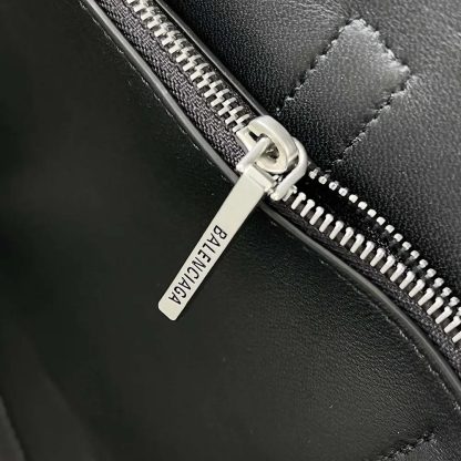 Balenciaga Women Bel Air Small Carry All Bag in Black Smooth Calfskin-Silver - 图片 10