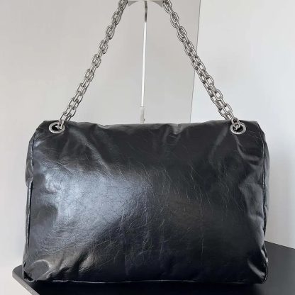 Balenciaga Women Monaco Large Chain Bag-Black - 图片 3