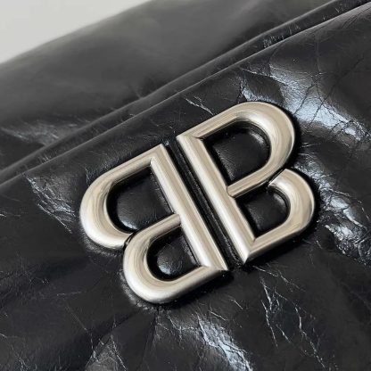 Balenciaga Women Monaco Large Chain Bag-Black - 图片 6