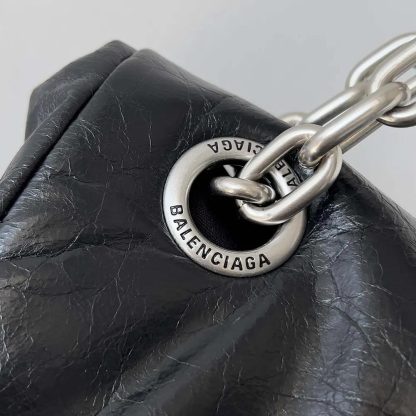 Balenciaga Women Monaco Large Chain Bag-Black - 图片 5