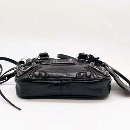 Balenciaga Women Neo Cagole XS Handbag in Black Arena Lambskin - 图片 6