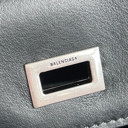 Balenciaga Women Rodeo Medium Handbag in Black Smooth Calfskin-Silver - 图片 10