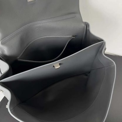 Balenciaga Women Rodeo Medium Handbag in Grey Smooth Calfskin-Silver - 图片 6
