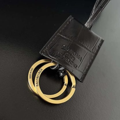 Balenciaga Women Rodeo Mini Handbag Supple Crocodile Embossed in Black - 图片 7