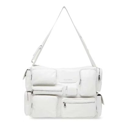 Balenciaga Women Superbusy Large Sling Bag in White 702168210C89104