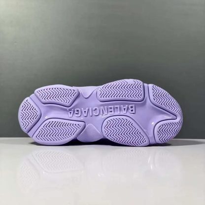 Balenciaga Women Triple S Sneaker Allover Logo in Purple and Black - 图片 10