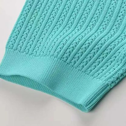 Balmain Women Flared Knit Dress-Light Blue DF1R7320KF247CN - 图片 6