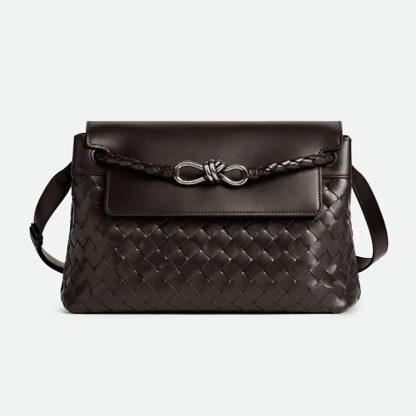 Bottega Veneta Men Small Andiamo Messenger-Chocolate 815781V2HLD2364