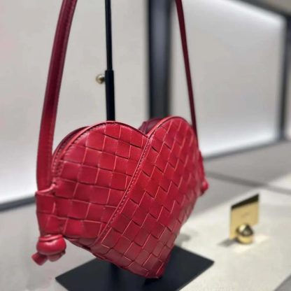 Bottega Veneta Women Mini Solstice Heart-shaped Shoulder Bag in Intrecciato Leather - 图片 3