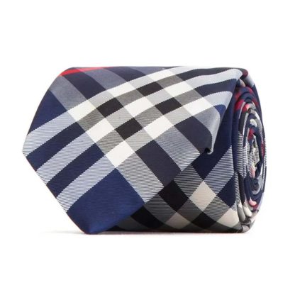 Burberry Men Classic Cut Vintage Check Silk Tie-Navy - 图片 2