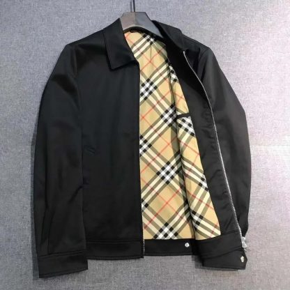 Burberry Men Gabardine Harrington Jacket-Black 80710561 - 图片 2