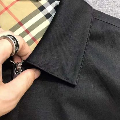 Burberry Men Gabardine Harrington Jacket-Black 80710561 - 图片 7