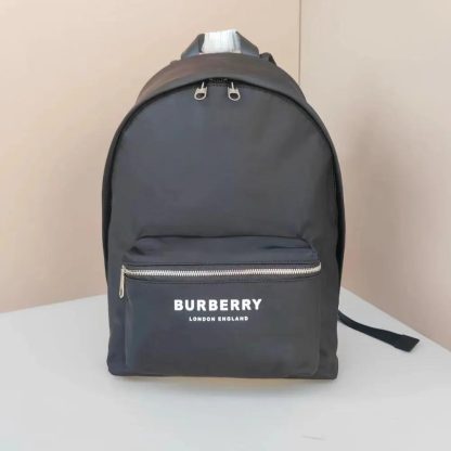 Burberry Men Logo Print ECONYL Backpack-Black 80634951 - 图片 2