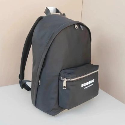 Burberry Men Logo Print ECONYL Backpack-Black 80634951 - 图片 4