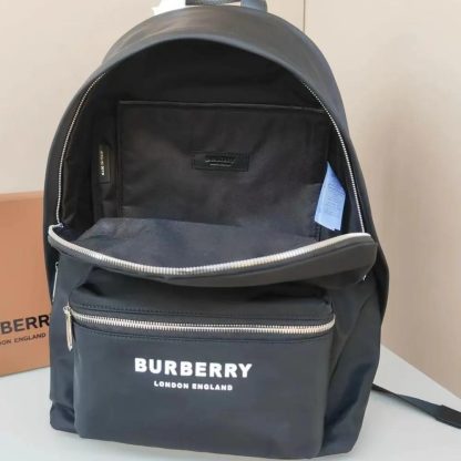 Burberry Men Logo Print ECONYL Backpack-Black 80634951 - 图片 7