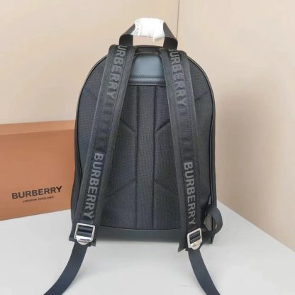 Burberry Men Logo Print ECONYL Backpack-Black 80634951 - 图片 3