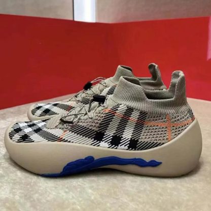 Burberry Unisex Check Knit Neptune Sneakers-Sandy 80993261 - 图片 3
