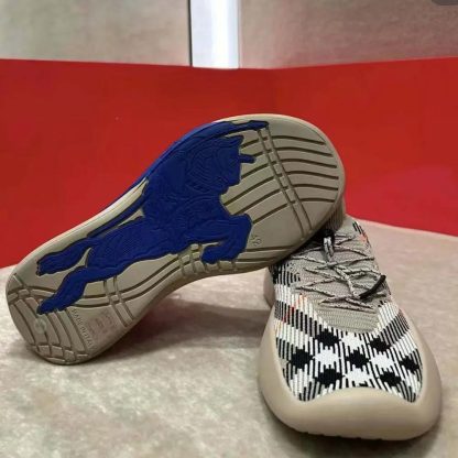 Burberry Unisex Check Knit Neptune Sneakers-Sandy 80993261 - 图片 6