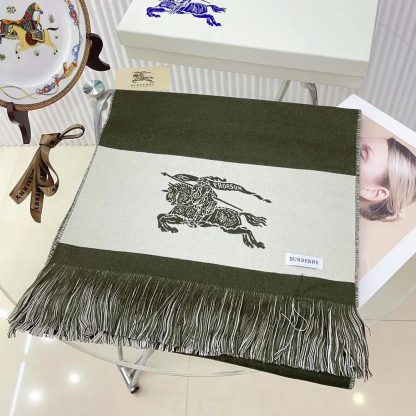 Burberry Unisex EKD Logo Wool Scarf-Dark Green 80952311 - 图片 4