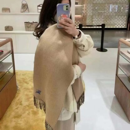 Burberry Unisex Reversible Cashmere Scarf-Beige 80778271 - 图片 7