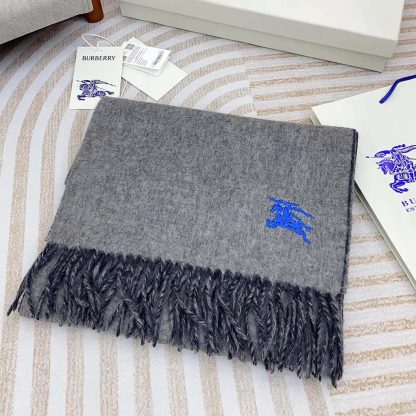 Burberry Unisex Reversible Cashmere Scarf-Grey 80778241 - 图片 4