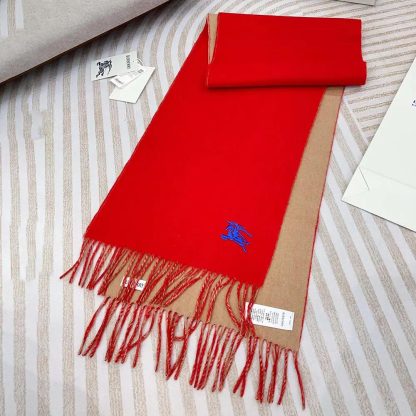 Burberry Unisex Reversible Cashmere Scarf-Red 80778231 - 图片 3