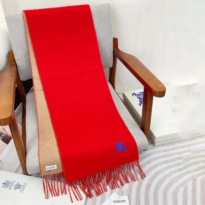 Burberry Unisex Reversible Cashmere Scarf-Red 80778231 - 图片 2