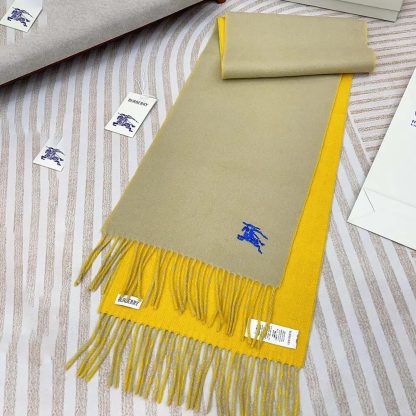Burberry Unisex Reversible Cashmere Scarf-Yellow 80791911 - 图片 2