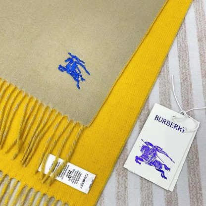 Burberry Unisex Reversible Cashmere Scarf-Yellow 80791911 - 图片 5
