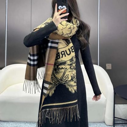 Burberry Unisex Reversible EKD Cashmere Scarf 80737681 - 图片 8