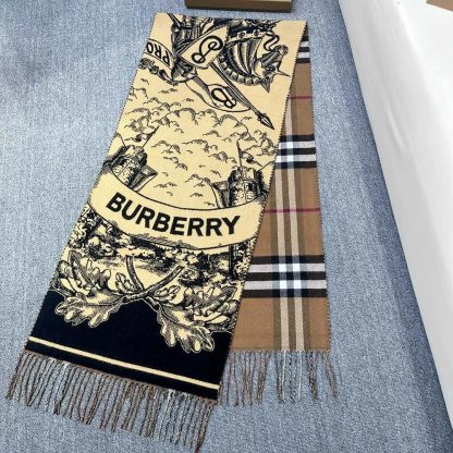 Burberry Unisex Reversible EKD Cashmere Scarf 80737681 - 图片 2