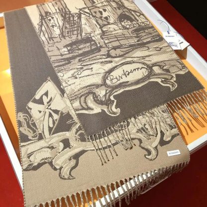 Burberry Unisex Tower Bridge Cashmere Scarf 80997511 - 图片 5