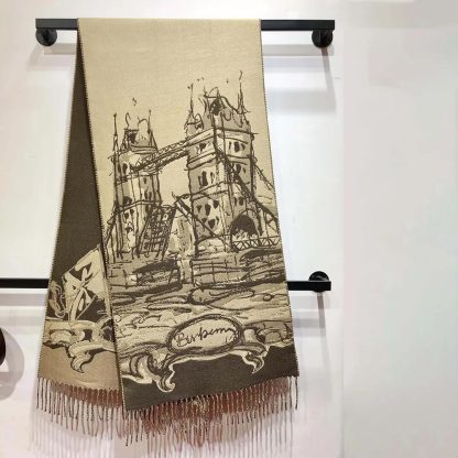 Burberry Unisex Tower Bridge Cashmere Scarf 80997511 - 图片 2
