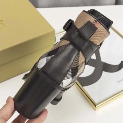 Burberry Women House Check and Leather Ankle Boots 80568181 - 图片 10
