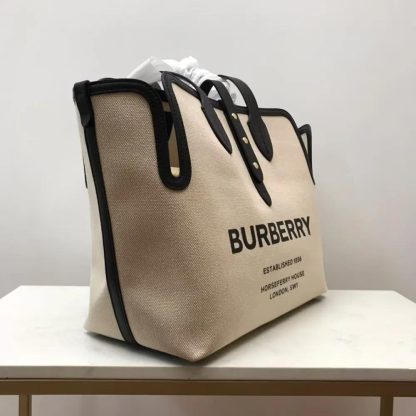 Burberry Women The Medium Soft Cotton Canvas Belt Bag-Beige - 图片 3