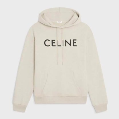 Celine Women Loose Hoodie in Cotton Fleece 2Y321765N