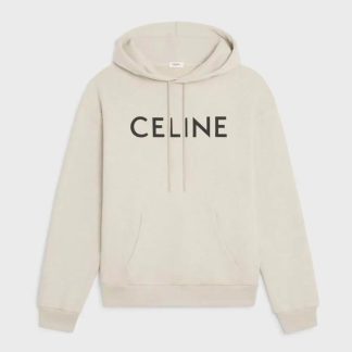 Celine Men Loose Hoodie in Cotton Fleece 2Y321765N
