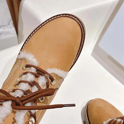 Celine Unisex Kurt Lace-up Mid Boot in Nubuck Calfskin and Shearling - 图片 8