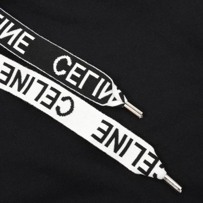 Celine Women Loose Hoodie in Cotton Fleece-Black 2Y468670Q - 图片 8