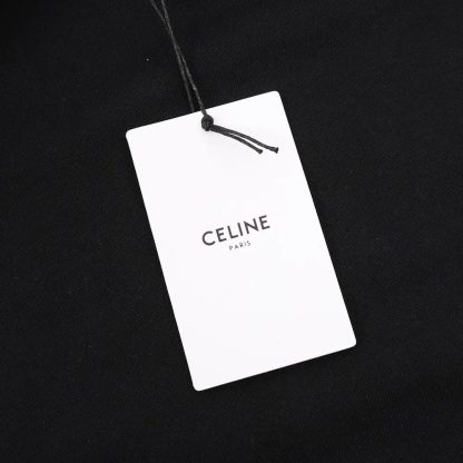 Celine Women Loose Hoodie in Cotton Fleece-Black 2Y468670Q - 图片 9