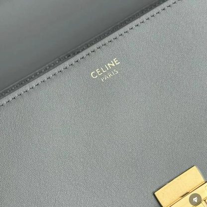 Celine Women Medium Nino Bag in Shiny Calfskin-White 117523GG2 - 图片 9