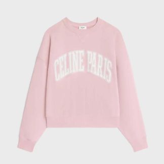 Celine Women Oversized Celine Sweatshirt in Cotton Fleece 2Y64G510Z