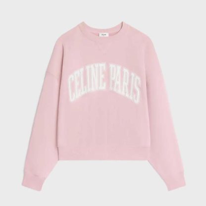 Celine Women Oversized Celine Sweatshirt in Cotton Fleece 2Y64G510Z