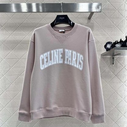 Celine Men Oversized Celine Sweatshirt in Cotton Fleece 2Y64G510Z - 图片 2