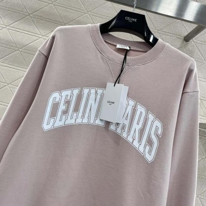 Celine Women Oversized Celine Sweatshirt in Cotton Fleece 2Y64G510Z - 图片 4